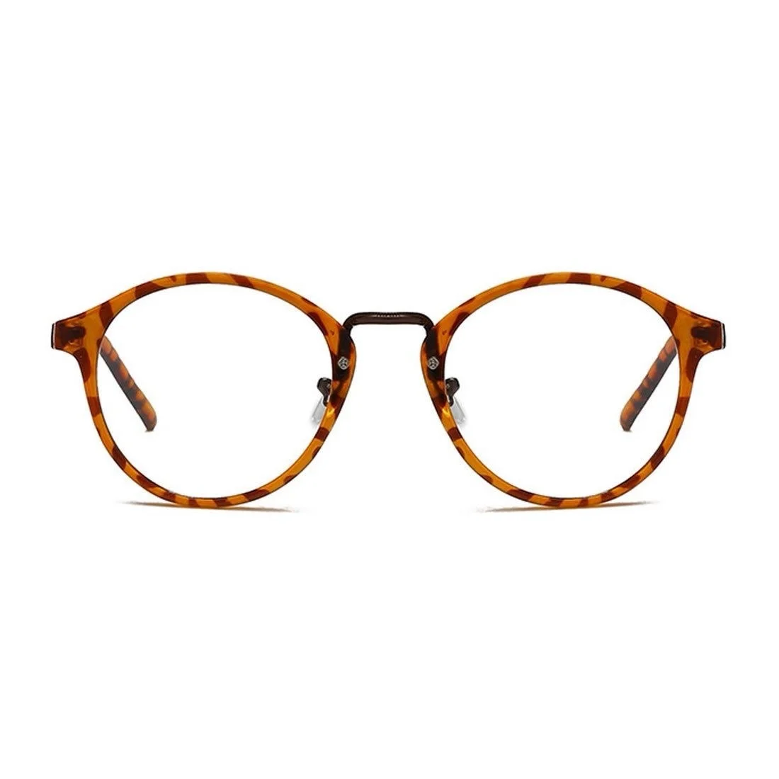 New Woman Metal Bridge Full Rim Brown Tortoise Eyeglass Frames 48-17-140 Y792C