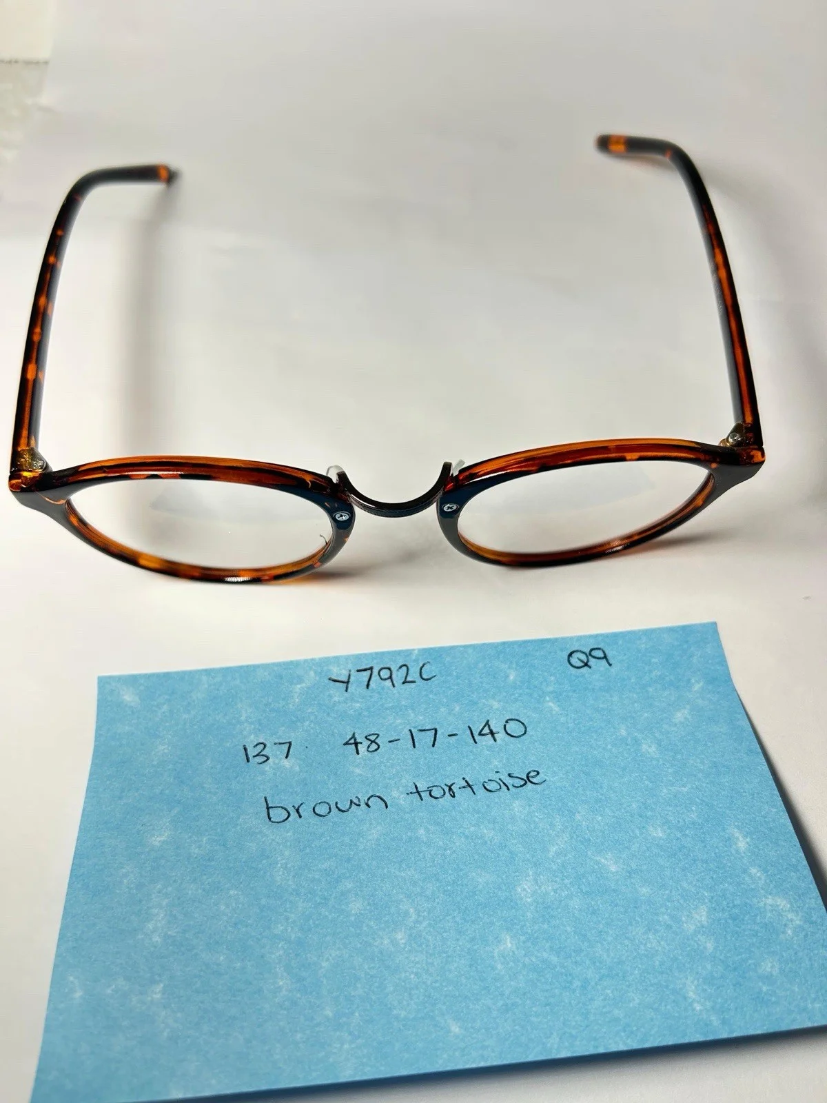 New Woman Metal Bridge Full Rim Brown Tortoise Eyeglass Frames 48-17-140 Y792C 2